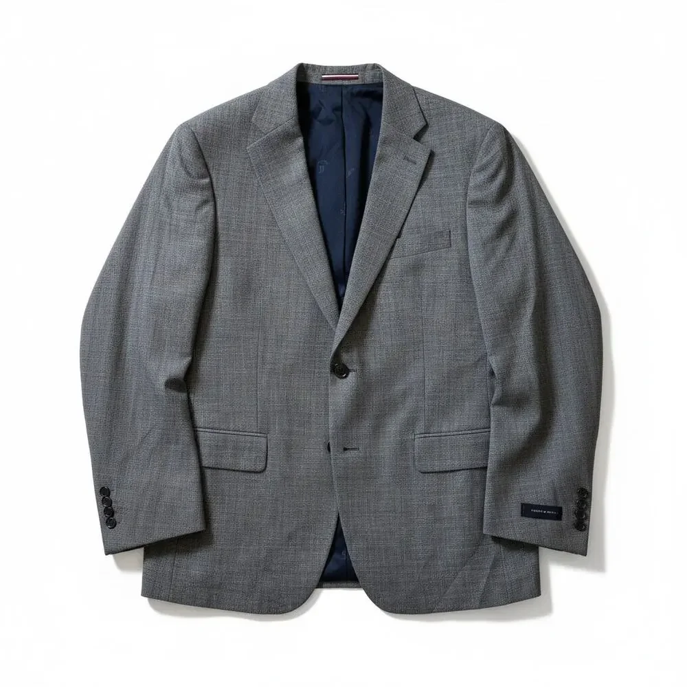 Tommy Hilfiger New Mens Wool Blend Blazer Sport Jacket Houndstooth 40R Corp Core